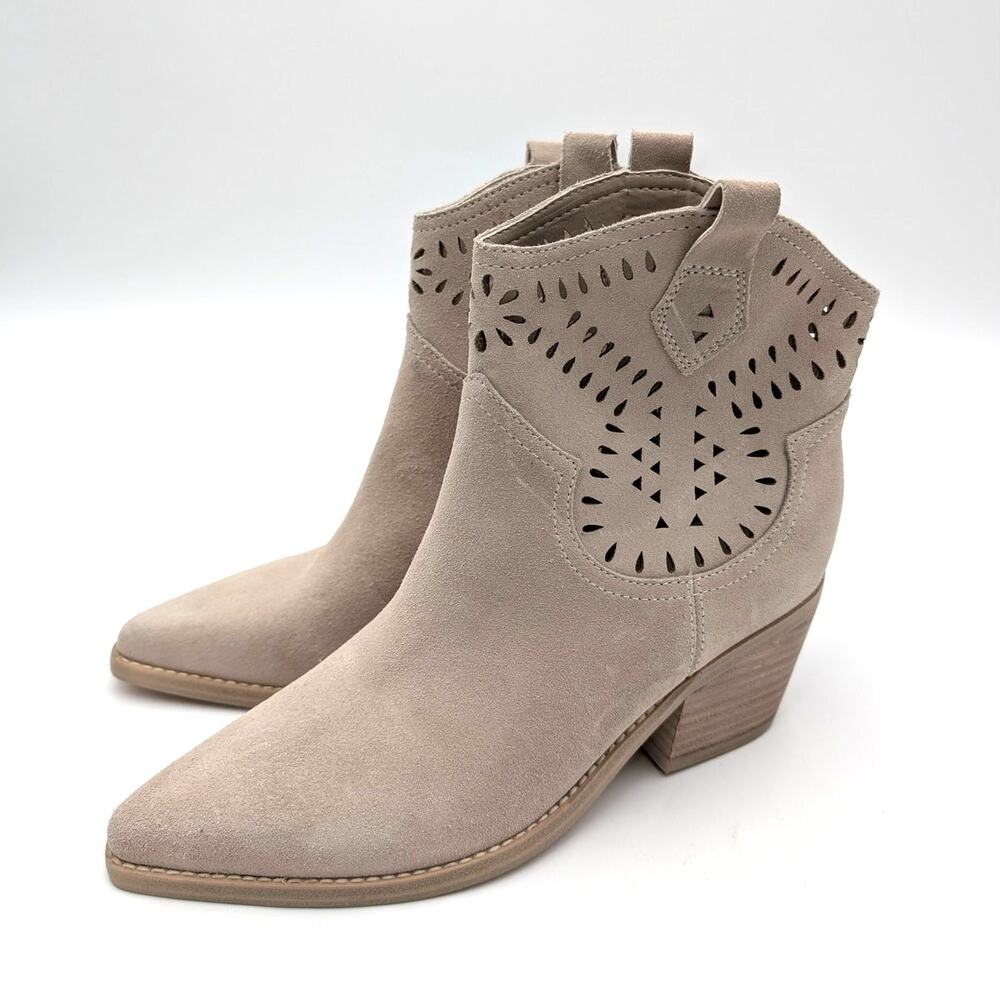 Marc Fisher Giddyup Cowboy Bootie Women's Light Natural Grey Size US6M EU36.5